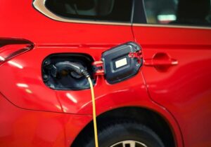 Charging an electric car at Tesco (1)