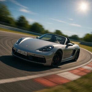 “Porsche 718 Boxster GTS 4.0 driving dynamics on track”