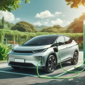 Buying a Used Electric Car EV charging accessories and cables on display